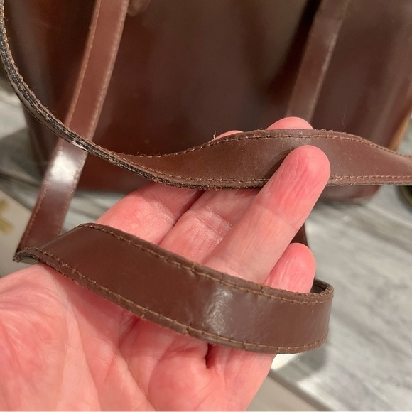 Preswick & Moore Split Cowhide Leather Structured Shoulder Tote Made in Italy - Picture 14 of 16